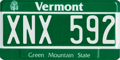 VT license plate XNX592