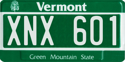 VT license plate XNX601