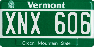 VT license plate XNX606