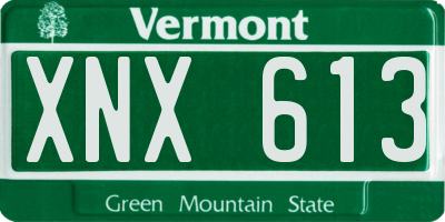 VT license plate XNX613