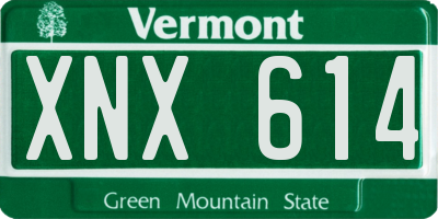 VT license plate XNX614