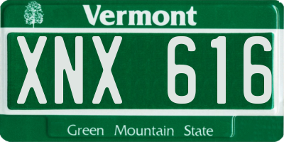 VT license plate XNX616
