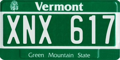 VT license plate XNX617
