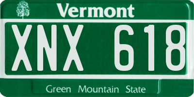 VT license plate XNX618