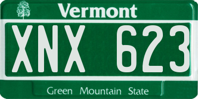 VT license plate XNX623
