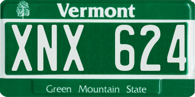 VT license plate XNX624