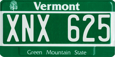 VT license plate XNX625