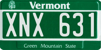 VT license plate XNX631