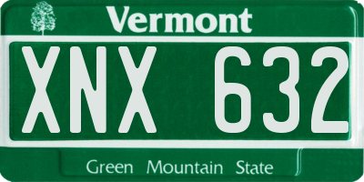 VT license plate XNX632