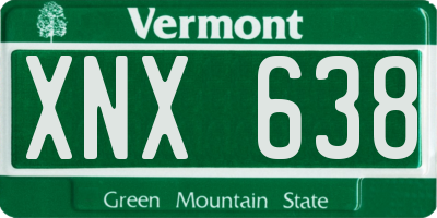 VT license plate XNX638
