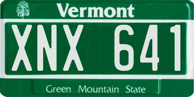 VT license plate XNX641