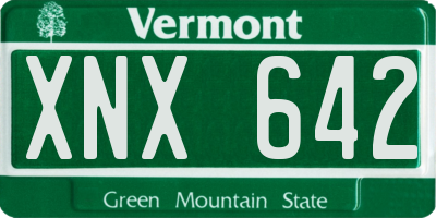 VT license plate XNX642