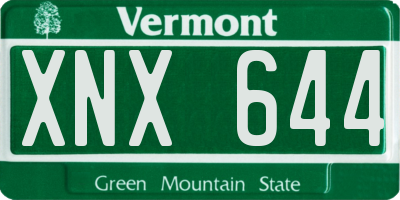 VT license plate XNX644
