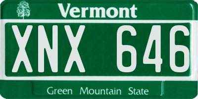VT license plate XNX646