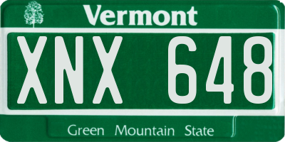 VT license plate XNX648