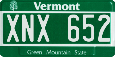 VT license plate XNX652