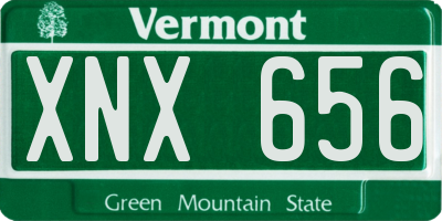 VT license plate XNX656