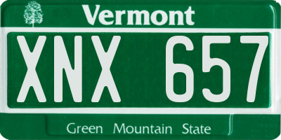 VT license plate XNX657