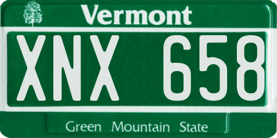VT license plate XNX658