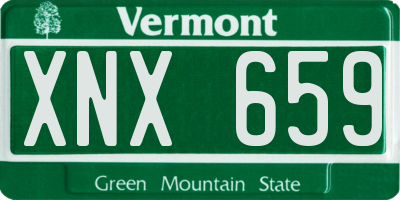 VT license plate XNX659