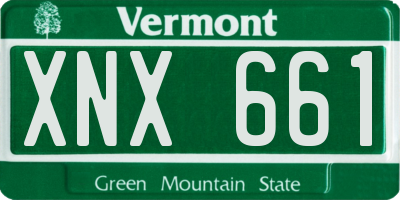 VT license plate XNX661