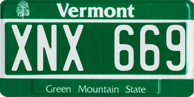 VT license plate XNX669