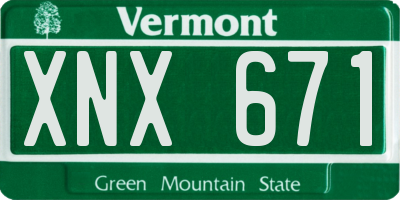 VT license plate XNX671