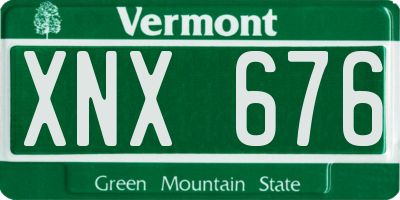 VT license plate XNX676
