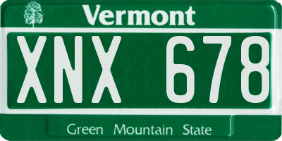 VT license plate XNX678