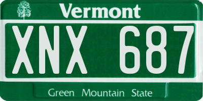 VT license plate XNX687