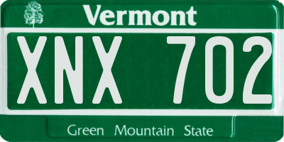 VT license plate XNX702