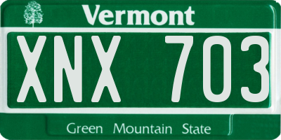 VT license plate XNX703