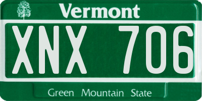VT license plate XNX706