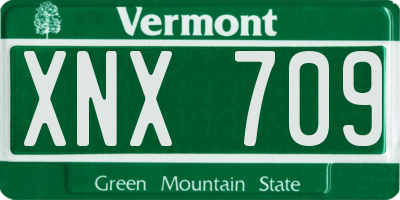 VT license plate XNX709