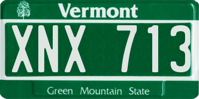 VT license plate XNX713