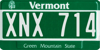 VT license plate XNX714