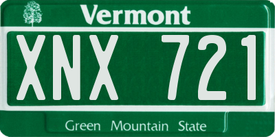 VT license plate XNX721