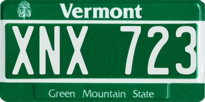 VT license plate XNX723