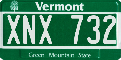 VT license plate XNX732