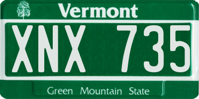 VT license plate XNX735