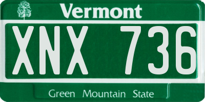 VT license plate XNX736