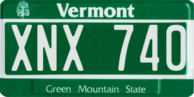 VT license plate XNX740