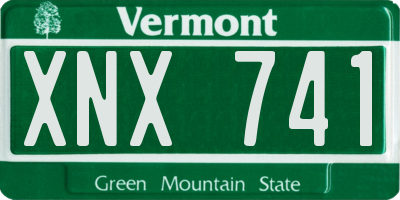 VT license plate XNX741