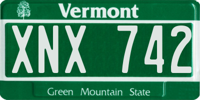 VT license plate XNX742