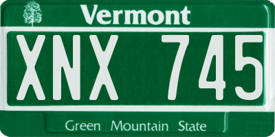 VT license plate XNX745