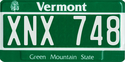 VT license plate XNX748