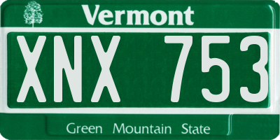 VT license plate XNX753