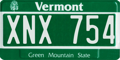 VT license plate XNX754