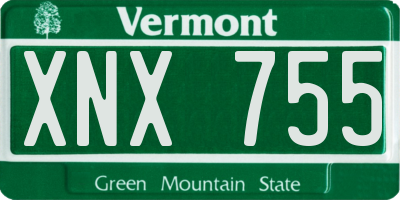 VT license plate XNX755