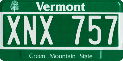 VT license plate XNX757